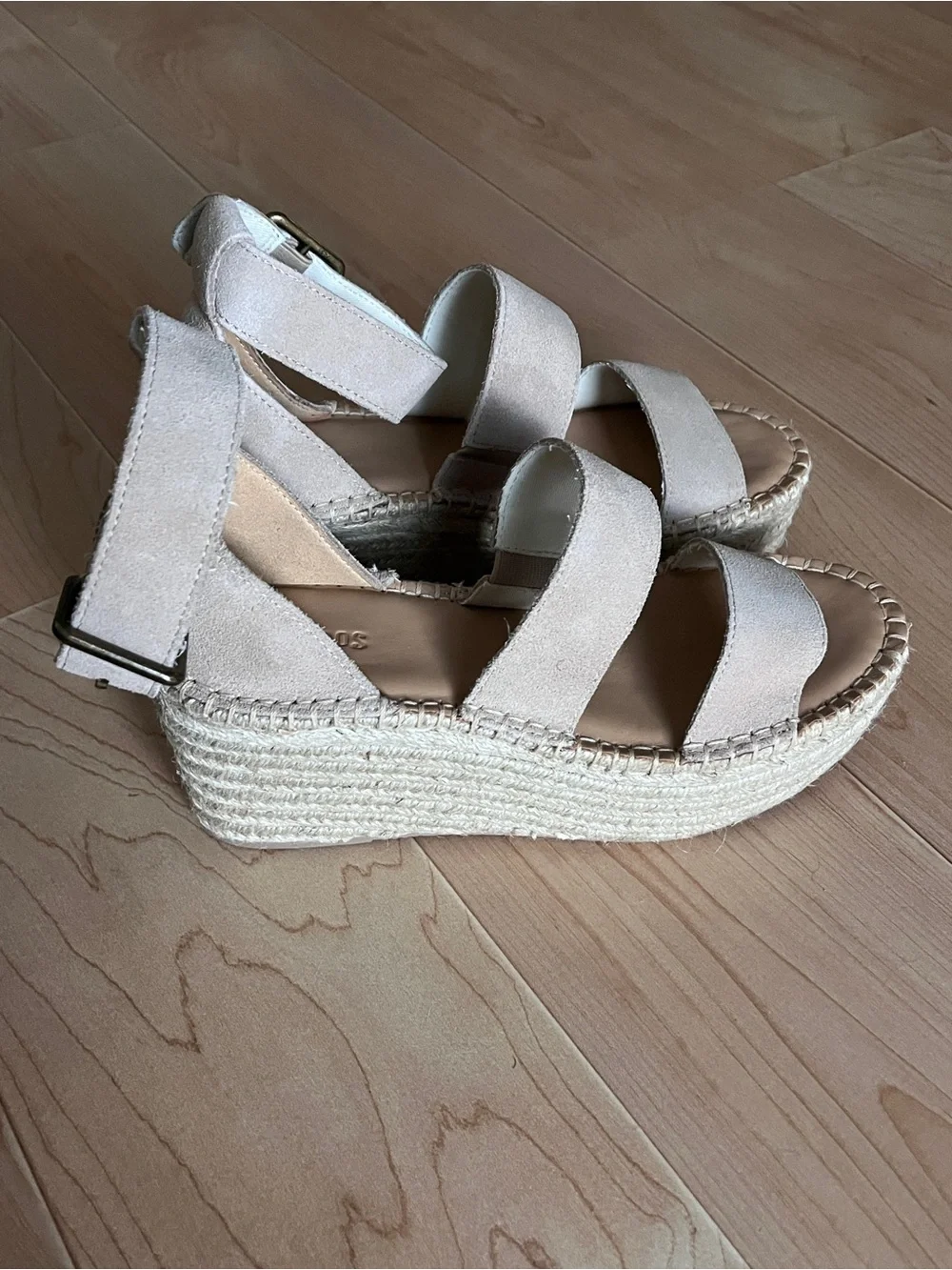 Soludos Palma Platform Suede Espadrille Wedge Sandals with Ankle Strap NIB